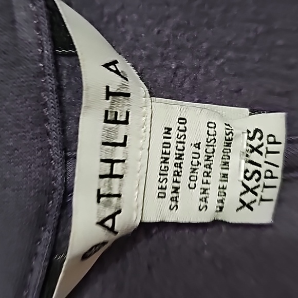 Athleta Retroterry Wrap Sweatshirt Violet Women's XXS - Picture 4 of 4